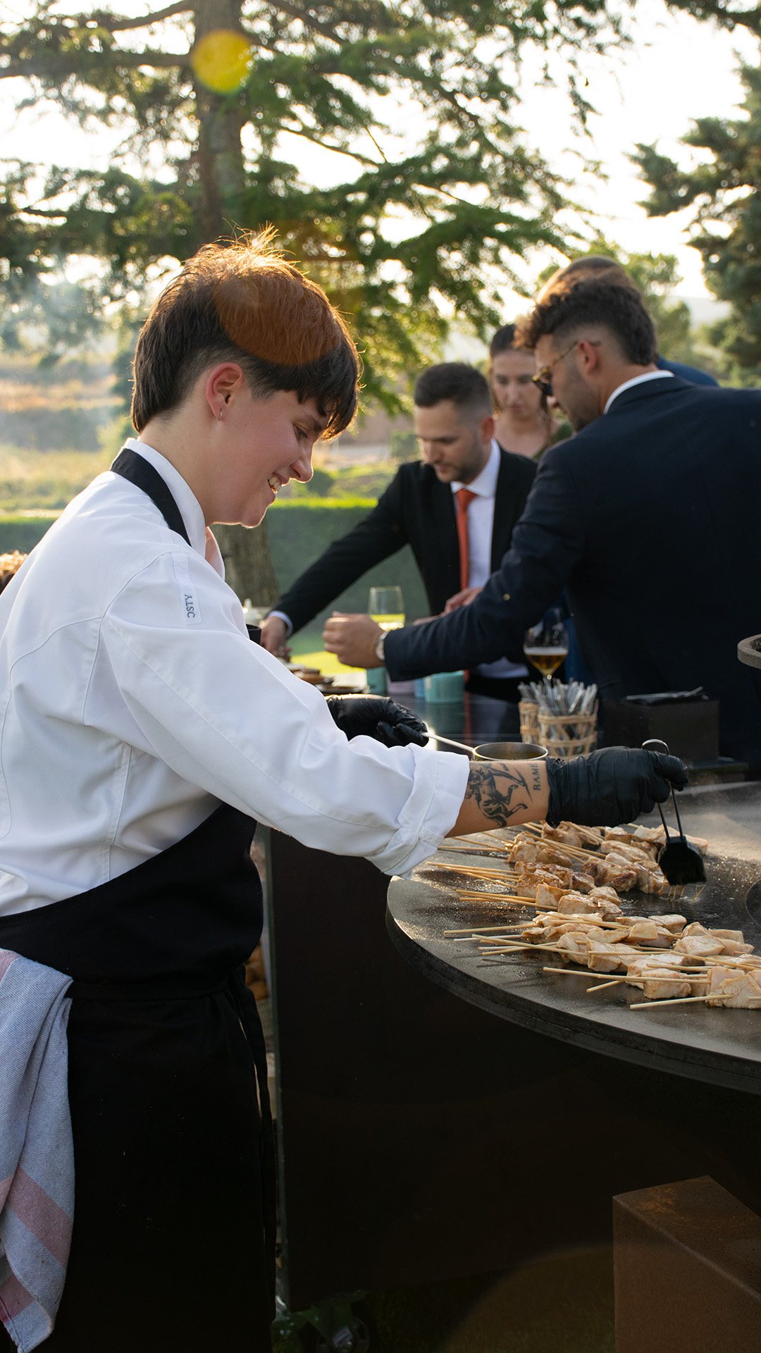 Show cooking at a wedding — Revel Studio
